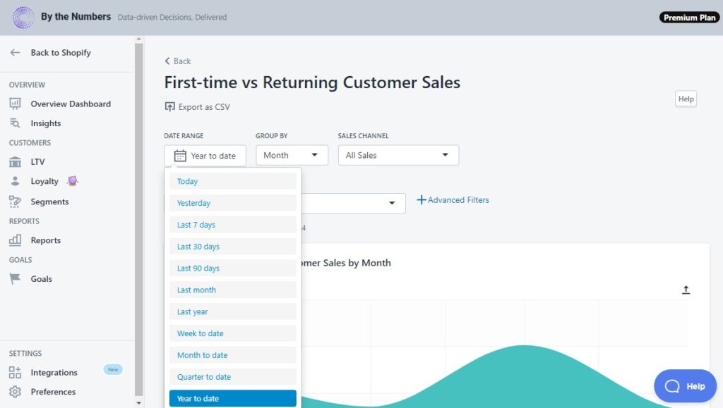 first time and returning customers shopify