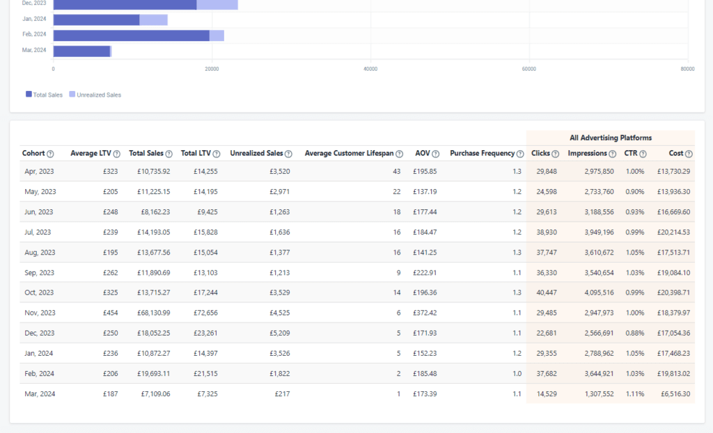 advertising report shopify